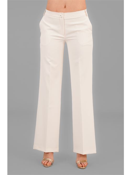 Pantalone in cady Double C | G080-113BIANCO